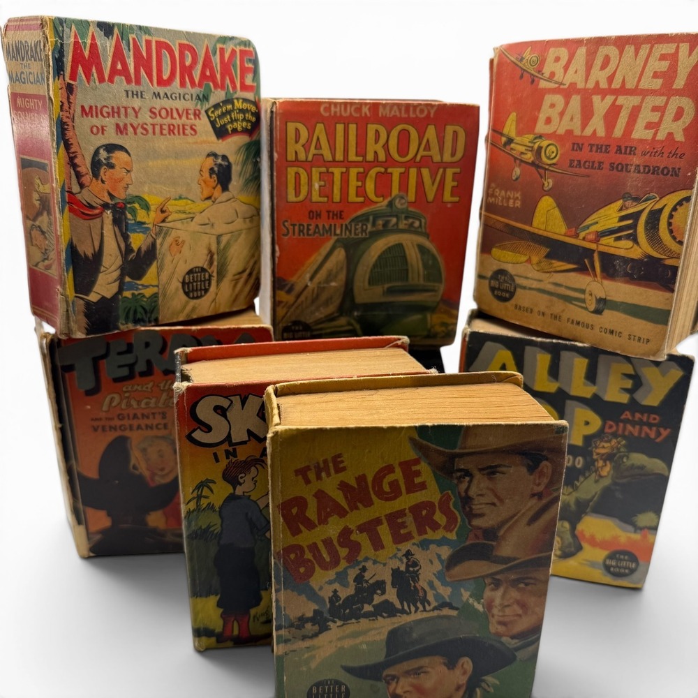 Vintage The Better Little Book Lot of 7 Mandrake Alley Oop Terry Pirates - Picture 2 of 16